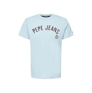 Pepe Jeans Tričko 'ALESSIO'  světlemodrá / černá / bílá