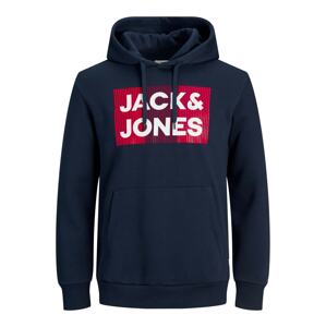 JACK & JONES Mikina  noční modrá / červená / bílá