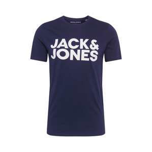 JACK & JONES Tričko  námořnická modř / bílá