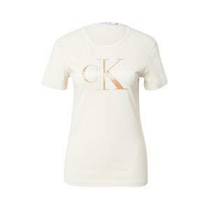 Calvin Klein Jeans Tričko  béžová / světle béžová / bílá