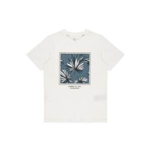 Jack & Jones Junior Tričko 'BREEZY'  offwhite / nefritová / černá