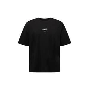 AllSaints Tričko 'Burman'  černá / bílá