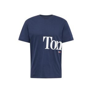 Tommy Jeans Tričko  námořnická modř / bílá