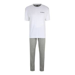 Karl Lagerfeld Pyžamo dlouhé  šedý melír / bílá / černá