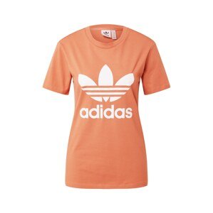 ADIDAS ORIGINALS Tričko  rezavě hnědá / bílá