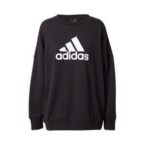 ADIDAS SPORTSWEAR Sportovní mikina  černá / bílá