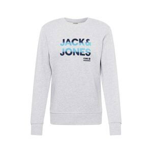 JACK & JONES Mikina 'OSETH'  námořnická modř / světlemodrá / světle šedá