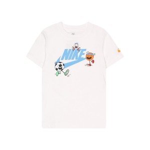 Nike Sportswear Tričko  bílá / světlemodrá / oranžová / černá / zelená