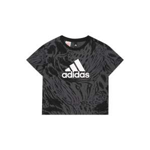 ADIDAS SPORTSWEAR Funkční tričko  tmavě šedá / černá / bílá