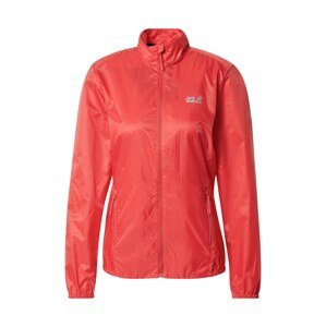 JACK WOLFSKIN Outdoorová bunda  světle šedá / červená