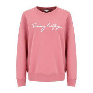 TOMMY HILFIGER Mikina  pink / bílá