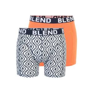 BLEND Boxerky  námořnická modř / oranžová / bílá