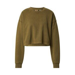 LEVI'S Mikina 'ROONIE CROP SWEATSHIRT GREENS'  olivová