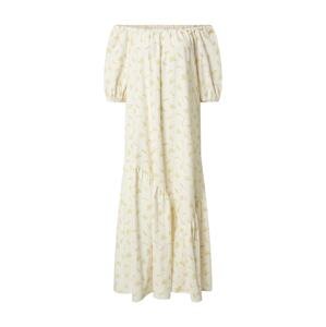 EDITED Letní šaty 'ALUNA'  pastelově žlutá / barva bílé vlny
