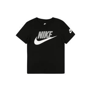 Nike Sportswear Tričko 'FUTURA EVERGREEN'  šedá / černá / bílá