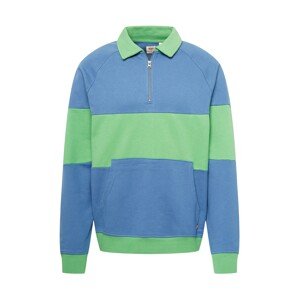 LEVI'S Mikina '1/4 ZIP BLOCKED RAGLAN MULTI-COLOR'  modrá / mátová