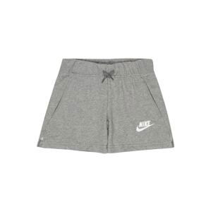 Nike Sportswear Kalhoty  šedý melír / bílá