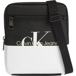 Calvin Klein Jeans Taška přes rameno  černá / bílá