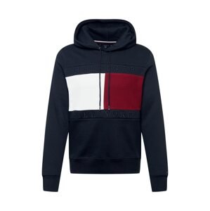 TOMMY HILFIGER Mikina  námořnická modř / karmínově červené / bílá