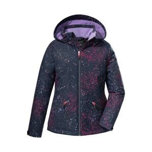 KILLTEC Outdoorová bunda  námořnická modř / šedobéžová / pastelová fialová / svítivě růžová