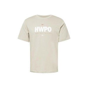NIKE Funkční tričko 'HWPO'  šedá / bílá / červená