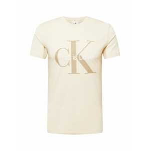 Calvin Klein Jeans Tričko  světle béžová / tmavě béžová