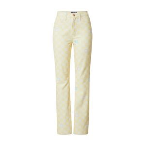 NEON & NYLON Kalhoty 'CRAY'  tyrkysová / světle žlutá / pastelová fialová / offwhite