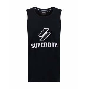 Superdry Tričko  černá / bílá