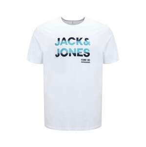 Jack & Jones Plus Tričko  bílá / černá / modrá