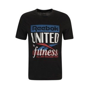 Reebok Sport Funkční tričko 'United by Fitness'  modrá / pastelově červená / černá / bílá