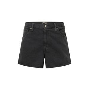 Levi's® Plus Džíny 'PLUS HW MOM SHORT LIGHT INDIGO - WORN IN'  černá džínovina