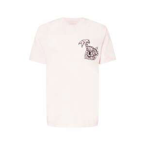 AllSaints Tričko 'Shaka'  světle růžová / černá