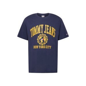 Tommy Jeans Tričko  námořnická modř / zlatě žlutá / červená / bílá