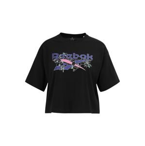 Reebok Sport Funkční tričko 'Quirky'  modrá / světle růžová / černá / bílá