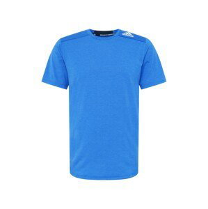 ADIDAS SPORTSWEAR Funkční tričko  modrý melír / bílá