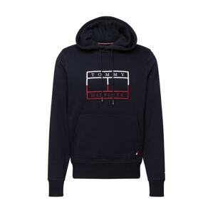 TOMMY HILFIGER Mikina  tmavě modrá / ohnivá červená / bílá