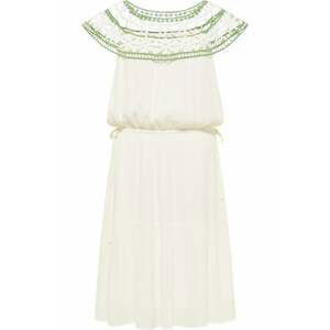 IZIA Letní šaty  trávově zelená / přírodní bílá