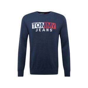 Tommy Jeans Svetr  námořnická modř / červená / bílá