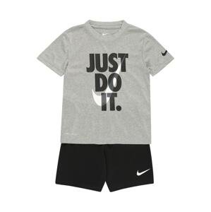 Nike Sportswear Joggingová souprava  černá / šedý melír / bílá