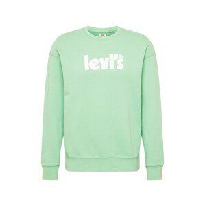 LEVI'S Mikina 'RELAXD GRAPHIC CREW GREENS'  mátová / bílá