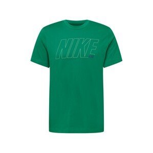 NIKE Funkční tričko  tmavě zelená / bílá