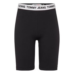 Tommy Jeans Kalhoty  černá / bílá
