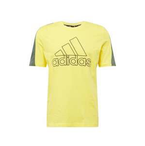 ADIDAS PERFORMANCE Funkční tričko  žlutá / khaki / černá