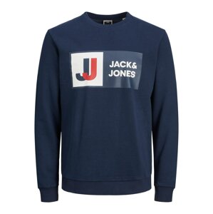 JACK & JONES Mikina  námořnická modř / červená / bílá