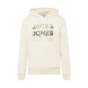 JACK & JONES Mikina 'TREK'  béžová / grafitová / kámen / jablko