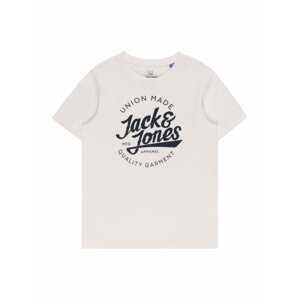 Jack & Jones Junior Tričko 'SIMON'  noční modrá / bílá