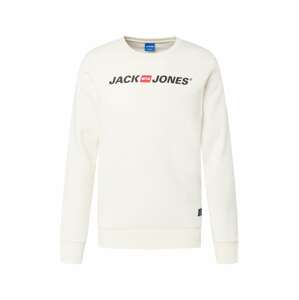 JACK & JONES Mikina  béžová / červená / černá