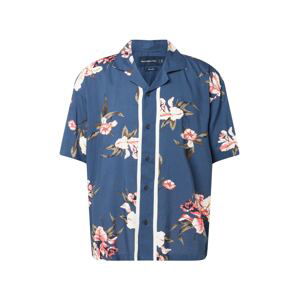Abercrombie & Fitch Košile  enciánová modrá / khaki / světle růžová / bílá