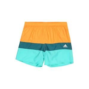 ADIDAS PERFORMANCE Sportovní plavky  tyrkysová / tmavě zelená / oranžová / bílá