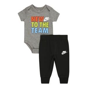 Nike Sportswear Joggingová souprava  šedý melír / oranžová / černá / bílá